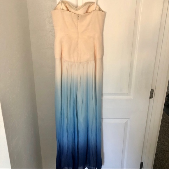 BCBGMAXAZRIA Silk Blue Ombre Gown - Picture 5 of 7